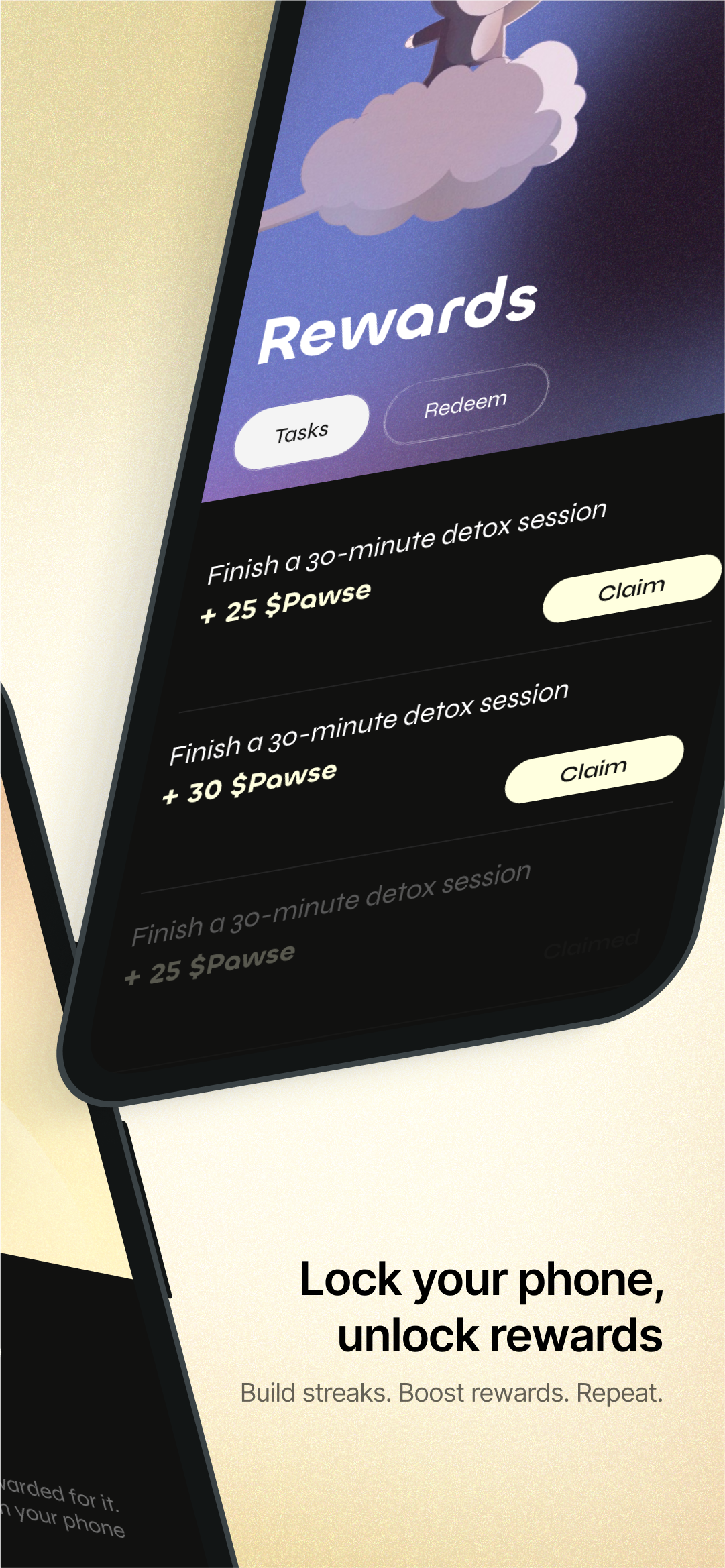 Lock phone unlock rewards